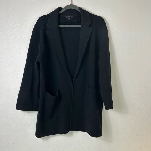 J. Crew black open front cardigan size L - Picture 2 of 5